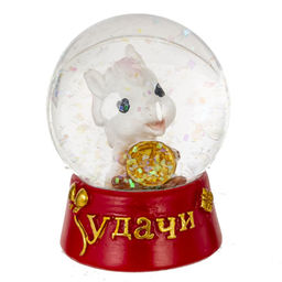 Фигурка декор в стекл шаре "Лошадка", L4,5 W4,5 H5,5 см, 4в.