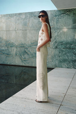 Vaquero con detalles efecto crochet - H&m фото 4
