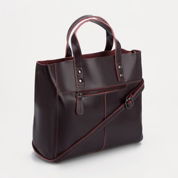 Сумка-тоут на молнии, 3 наружных кармана, длинный ремень, цвет бордовый - Simaland фото 2