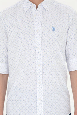 Рубашка мужская U.S. Polo Assn Saks белая  фото 6