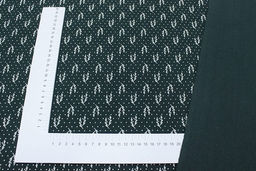 Теплый хлопок Набойка-веточки с горошком цв.темная хвоя, ш.1.48м, хлопок-100%, 160гр/м.кв - Купава фото 4