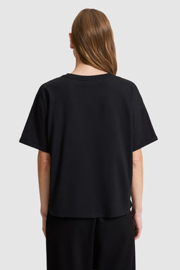 Kad_n Siyah Bisiklet Yaka Basic Ti__rt - U.s. polo assn фото 6