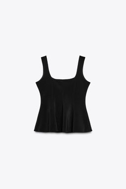STRETCH PEPLUM WAISTCOAT TOP - Zara фото 7