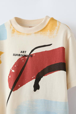 BASKILI KABARTMA SLOGANLI T-SHIRT - Zara фото 3