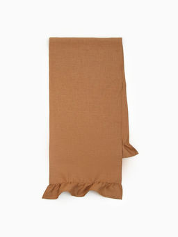 Дорожка на стол «Этель» Ivory, 40×150 см, коричневая, лён 100%