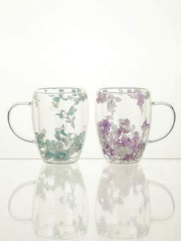 Набор кружек с двойными стенками "Сухоцвет" 2 шт, 350 мл