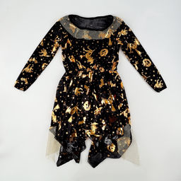 Карнавальный костюм «Ведьма»: платье, шляпа, чулки, сумка, рост 116-122 см