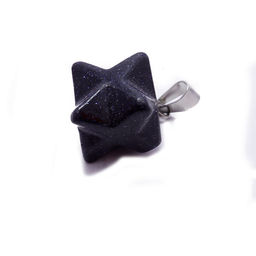 Кулон-маятник Меркаба из камня Синий авантюрин для гадания 3см