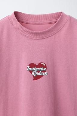 CAMISETA ESTAMPADA CORAZONES / Rosa - Zara фото 3