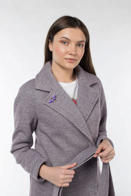 Пальто женское демисезонное Classic Reserve (пояс) - El podio фото 7