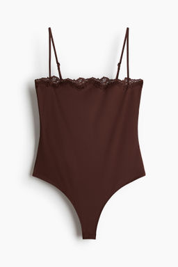 Body de tirantes espagueti con detalle de encaje - H&m фото 2