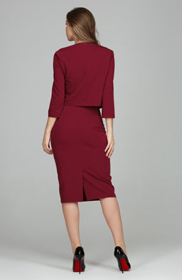 Асимметричная блузка спелая вишня - Donna saggia фото 3