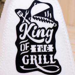 Шапка для бани с аппликацией KING, чёрная - Simaland фото 2