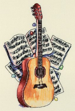 Klart набор для вышивания 8-491 Аккорды для гитары 23.5 х 16.5 см