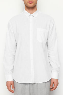 TRENDYOL MAN Lacivert Regular Fit %100 Pamuklu Gomlek TMNSS24GO00063 - Trendyolmilla фото 8