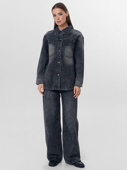 Жакет женский джинсовый серый - Mark formelle фото 3