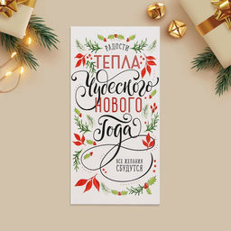 Цена за 10 шт. Конверт для денег Чудесного Нового года, 16.5?8 см