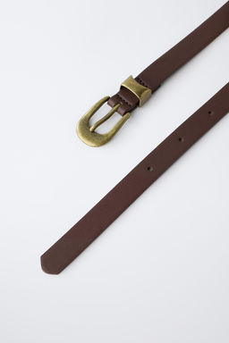 LEATHER-EFFECT BELT - Zara фото 2