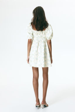 Vestido de popelina con mangas abullonadas - H&m фото 5
