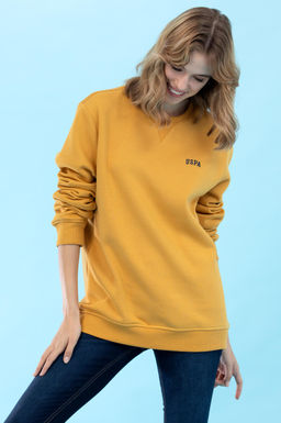 U. S. Polo Assn / Базовый свитшот горчичного цвета с круглым вырезом - U.s. polo assn фото 11