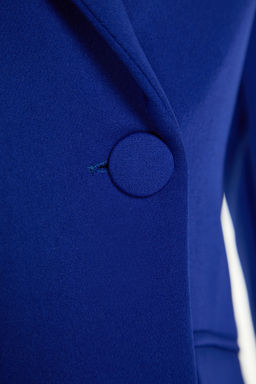 Saks Regular Astarl? Kruvaze Kapama Dokuma Blazer Ceket TWOSS21CE0137