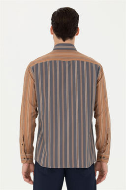 Мужская рубашка антрацитового цвета с длинным рукавом - U.s. polo assn фото 12