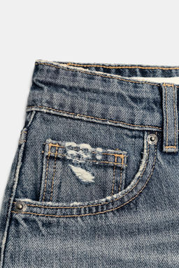 SHORTS MINI DENIM TRF CURVED TIRO ALTO / Azul - Zara фото 9
