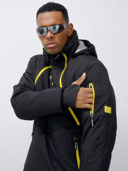 Горнолыжный костюм анорак мужской зимний черного цвета 389Ch - Leifensh фото 20