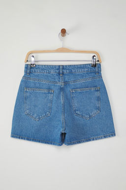 Mavi Tas Detayl? Normal Bel City Boy Denim Sort TWOSS25SR00176 - Trendyolmilla фото 6