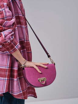 Сумка замшевая Azaro 31032 фиолетовый флокс