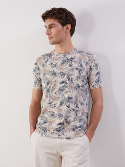 Bisiklet Yaka Desenli Erkek Ti??rt