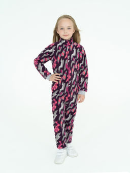 Купить комбинезон детский лиловый абстракция 279(ш) прямая молния (104, 56)