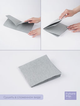 Салфетки для уборки Future Alp Multilayer, 2 шт., микрофибра, ПВА, 30×30 см, серые