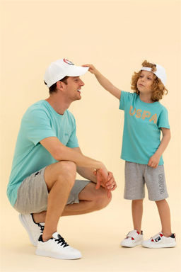 Детская мятно-зеленая футболка с круглым вырезом Неожиданная скидка в корзине - U.s. polo assn фото 2