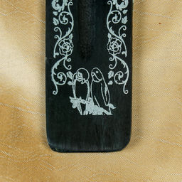 Цена за 3 шт. Подставка для благовония «Белая роспись», 0.5×3.5×26 см, дерево