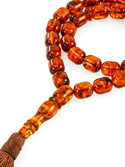 Четки из натурального формованного янтаря Пестрые бочонки