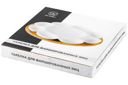 Тарелка д/фарш. яиц 23*23*1,5 см Айсберг + бамбук. подставка - Elan gallery фото 9