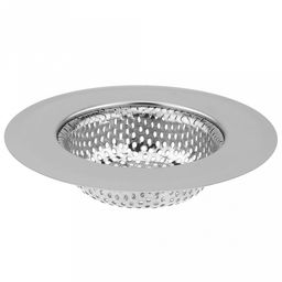 Пробка-сетка для раковины из нержавеющей стали "Горошек" д11,5см; h2,6см, на картоне (внутренний д6,5см) (Китай)