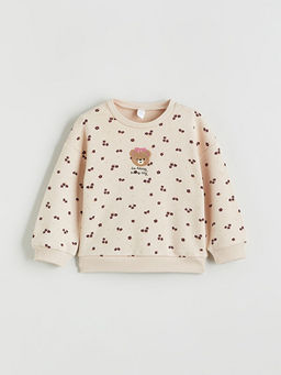 Bisiklet Yaka Ay? Teddy Nak??l? K?z ?ocuk Sweatshirt