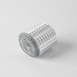 Зеркальная мозаика клеевая, 0.5×0.5 см, 8 рядов 4 см, 1±0.1 м, серебряное стекло