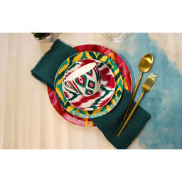 Тарелка фарфоровая десертная Доляна Askm, d=20,5 см, цвет зелёный  фото 13