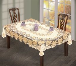 Скатерть арт. 244080/150/3, прямоугольная, размеры 150 см х 220 см, цвет кремово-золотистый