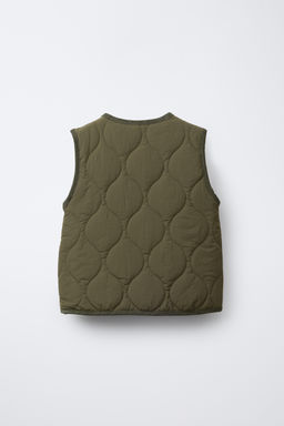 CONTRAST NYLON AND CORDUROY GILET - Zara фото 2