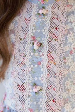 Платье МТ-422 серые цветы - Этоэльф фото 10