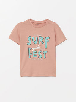 Bisiklet Yaka K?sa Kollu Bask?l? Erkek Bebek Ti??rt