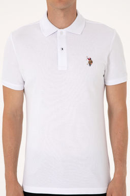 Erkek Slim Fit Polo Yaka Beyaz Basic Tirt - U.s. polo assn фото 6