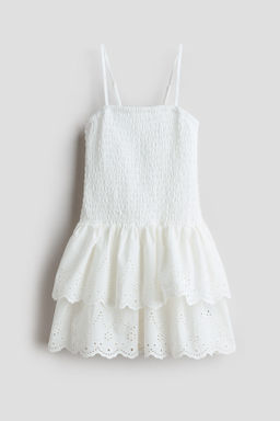 Vestido de tirantes con cuerpo nido de abeja