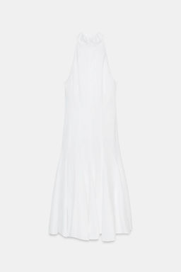 VESTIDO MID HALTER GODETS / Blanco - Zara фото 7