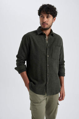 Рубашка Lumberjack с длинным рукавом стандартного кроя - Defacto фото 5