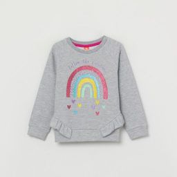 CRB wear/CWKG 62810-11-282 Джемпер модель свитшот для девочки, светло-серый меланж/Ex.Cherubino  фото 4